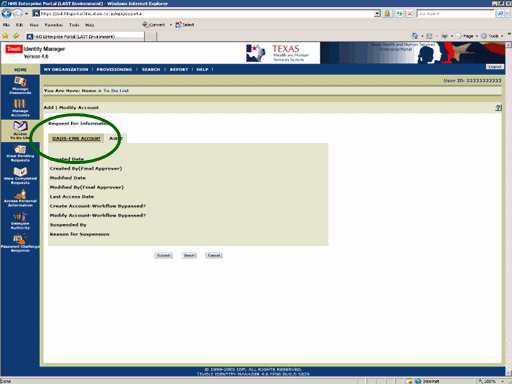 Screenshot of the Audit page